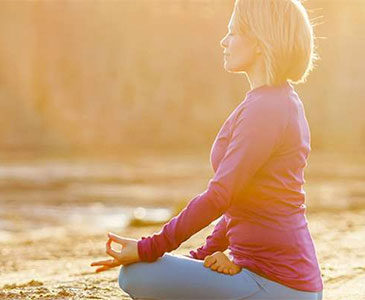 Woman meditating