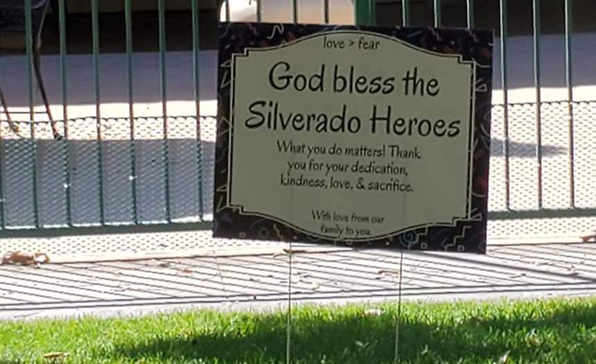 God bless the Silverado Heroes sign