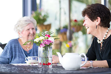 Family enjoying tea together