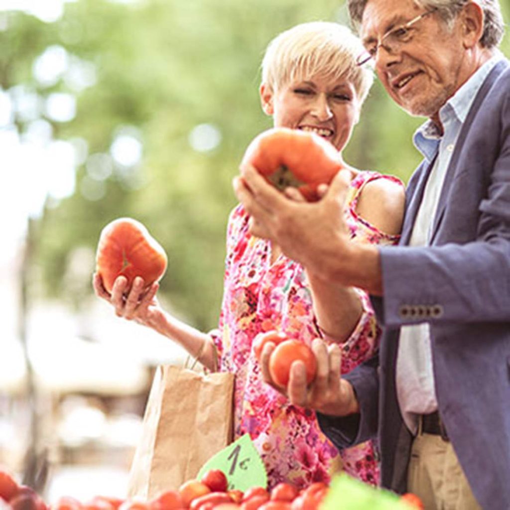 Residents at Farmer's Market