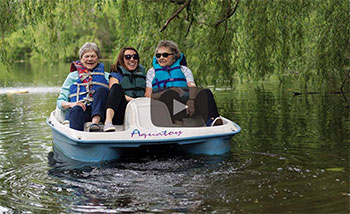 Residents in kayak